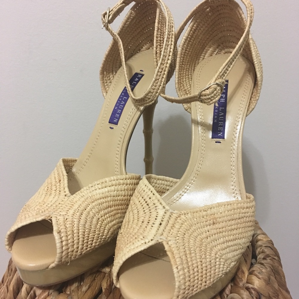 “Raffia” Ralph Lauren Collection Heels! 💥❤️